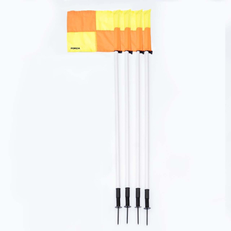 FORZA Spring Loaded Corner Flags & Poles [4-8 Pack]