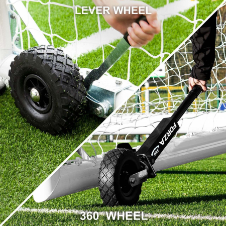 FORZA Alu110 Football Goal Wheels (Lever And 360° Wheels)