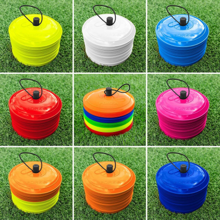 FORZA Near Flat Training Marker Cones [10x Colours]