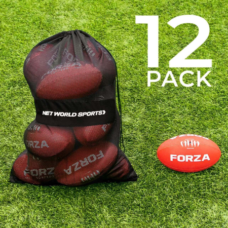FORZA Torpedo AFL Training Balls with Drawstring Carry Bag [12 Pack]