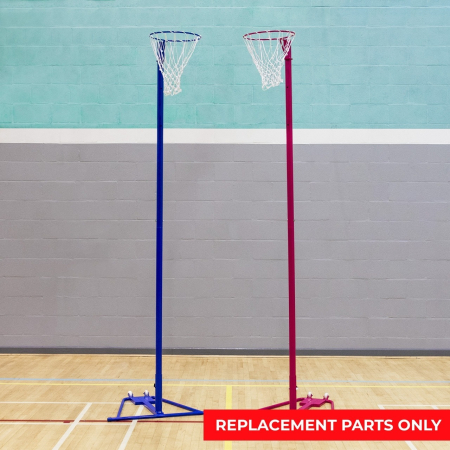 Replacement parts for blue and pink freestanding netball posts
