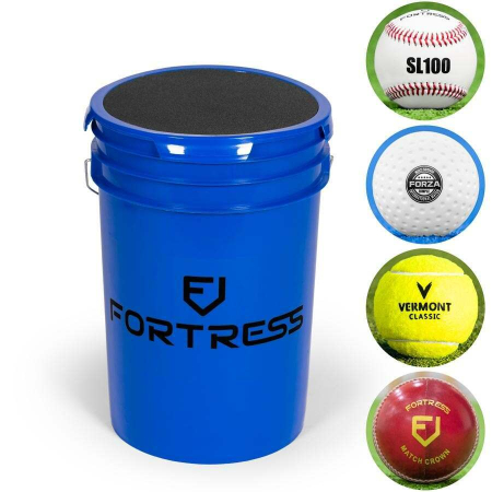 FORTRESS Ball Bucket & Cushioned Lid [60 Ball Capacity]
