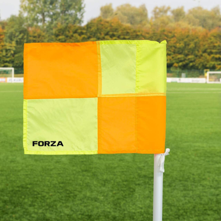 FORZA Spring Loaded Rugby Corner Flags & Pole Set