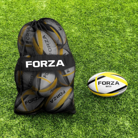 12 Pack FORZA Rugby Balls & Carry Bag | Net World Sports