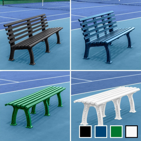 Vermont Tennis Court Benches [3/4 Seater] - Standard or Backless
