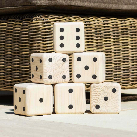 Giant Wooden Dice Set | Outdoor Garden Games | Net World Sports