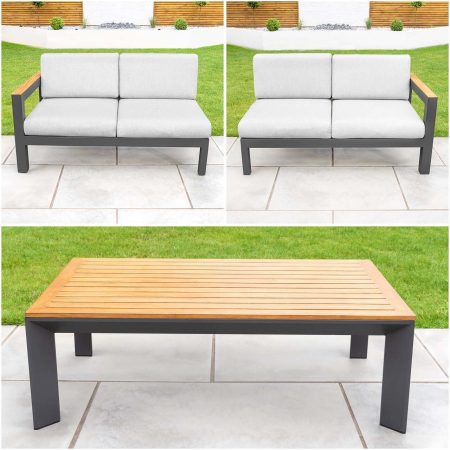 Harrier Luxury 4 Seater Garden Sofa & Table Set
