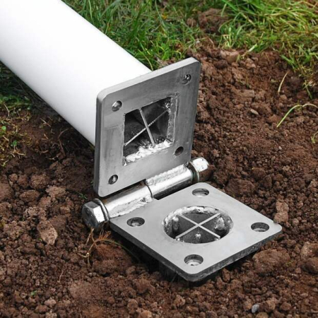 Hinged Adapters For Rugby Posts | Galvanised Steel | Junior & Senior Posts | Net World Sports