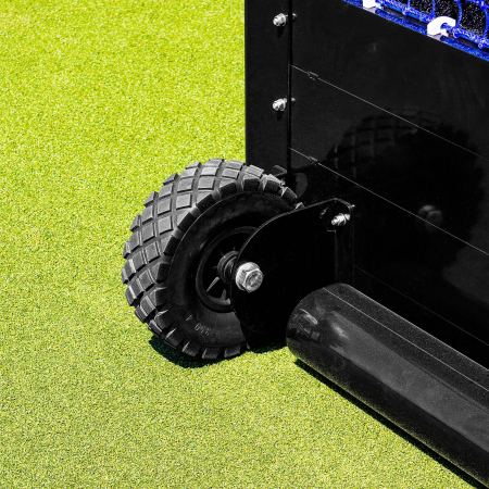 Black Rubber Hockey Goal Wheels 