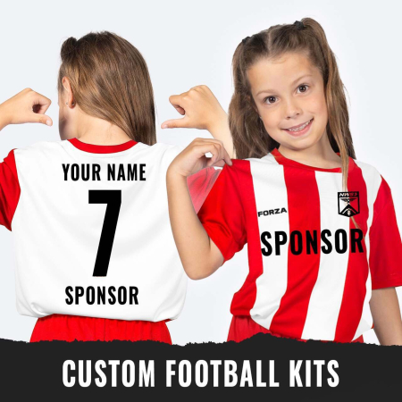 Custom FORZA Kids' Striped Football Kits [Shirts/Shorts/Socks]