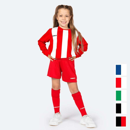 FORZA Kids' Striped Long Sleeve Football Kits