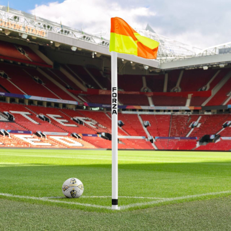 UEFA 50mm Pro Corner Pole & Flag with Ground Sleeve (Set of 4)
