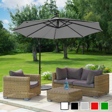 Harrier 3m Overhanging Parasol Umbrella [Cantilever] | Net World Sports