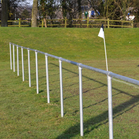 Galvanised Steel Football Pitch Spectator Barrier 