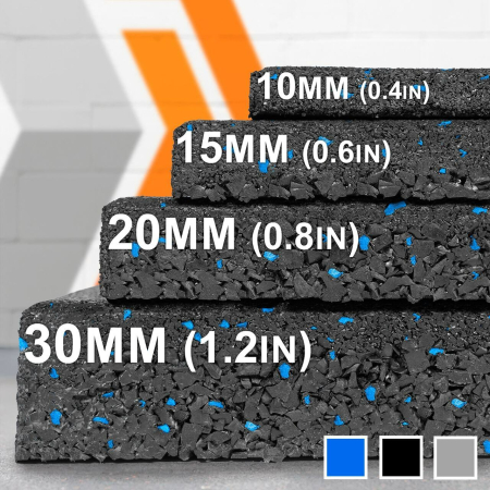 METIS Rubber Gym Flooring Mats [1m x 1m]