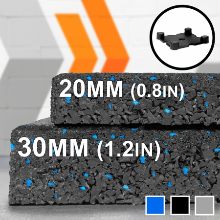 METIS Rubber Gym Flooring Mats & Connectors [20mm/30mm]