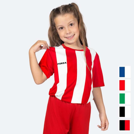 FORZA Kids' Striped Short Sleeve Football Shirts