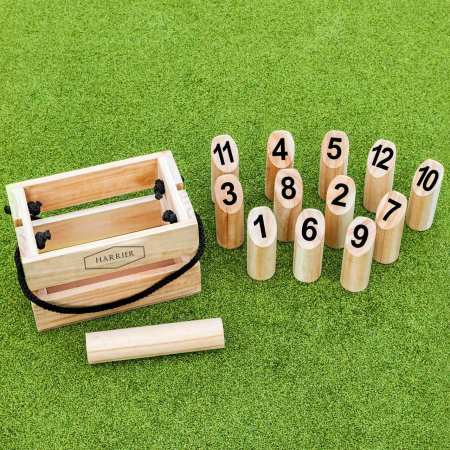Number Kubb Set | Outdoor Wooden Skittles Game | Net World Sports