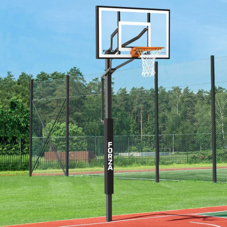 FORZA Inground Adjustable Height Basketball Unit [54in Glass Backboard]