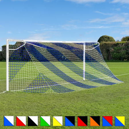 Striped/Two Colour - Football Goal Nets [10x Colour Options]