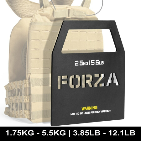 FORZA Weighted Vest Plates [1.75kg-5.5kg] – Pair