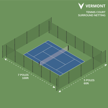Vermont Socketed Tennis Court Surround System 