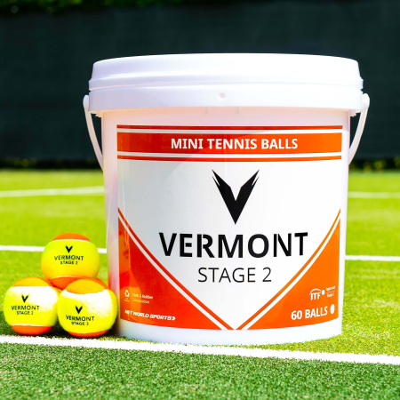 Vermont Mini Orange Tennis Balls | Stage 2 | Ideal For Tennis Development | Net World Sports