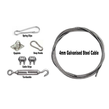Wire & Rigging Assembly Components For Hanging Netting 
