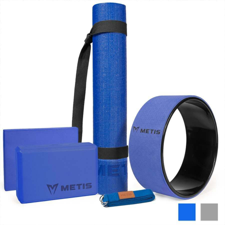 Yoga Equipment Sets in Blue or Grey
