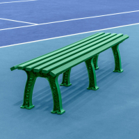 Vermont Tennis Court Bench [Backless - 4 Seater] - Green 