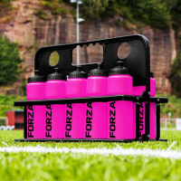 10 Pink Water Bottles (750ml) & Foldable Bottle Carrier