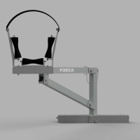 Hinged Rugby Post Lift & Lower Assembly Tool [Fits 3 Point Linkage Arm]