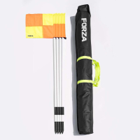 UEFA Pro Corner Flags & Poles with Ground Sleeve [Set of 4] - 30mm