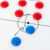 Large Red and Blue Coaching Board Magnets [Multipack]