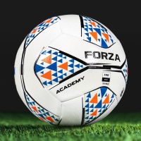 FORZA Academy Footballs [White, Blue & Orange - Size 5] - Pack of 1