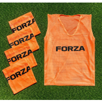 [10 Pack] Orange FORZA Pro Training Bibs/Vests [Adult L/XL]