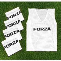 [10 Pack] White FORZA Pro Football Training Bibs/Vests [Adult S/M]