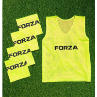 [5 Pack] Yellow FORZA Pro Training Bibs/Vests [Adult S/M]