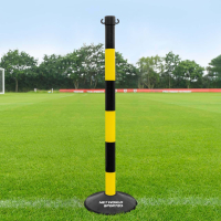 Freestanding Post + Base [50mm] - Black & Yellow