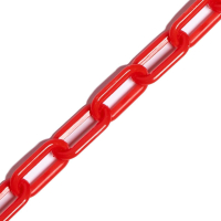 6mm Plastic Chain - 25m (Red)