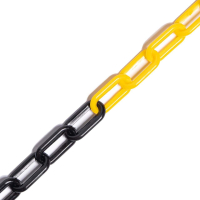 8mm Plastic Chain - 25m (Black & Yellow)