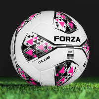 FORZA Club Footballs - Pack of 1 [White & Pink - Size 5]