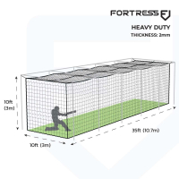 FORTRESS 2mm Heavy-Duty Cricket Drop-In Nets - 35ft x 10ft x 10ft