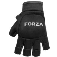 FORZA PU Half Finger Hockey Gloves [Grey, Small]