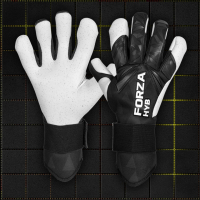 FORZA HYB Black & White Goalkeeper Gloves - Size 6 (10-11 Years)