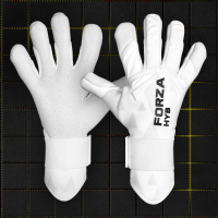 FORZA HYB White Goalkeeper Gloves - Size 8 (Small Adult)