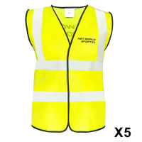 Yellow Hi-Vis Vest/Waistcoat [Large] - Pack of 5