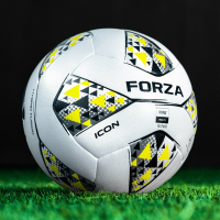 FORZA Icon Footballs - Pack of 3  [White/Yellow - Size 5]