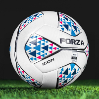 FORZA Icon Footballs - Pack of 1 [White/Blue/Pink - Size 5]