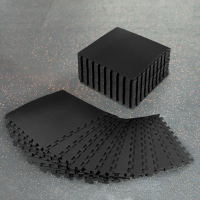 FORZA Foam Interlocking Gym Floor Mats [60cm²] - 4 Pack [Black]